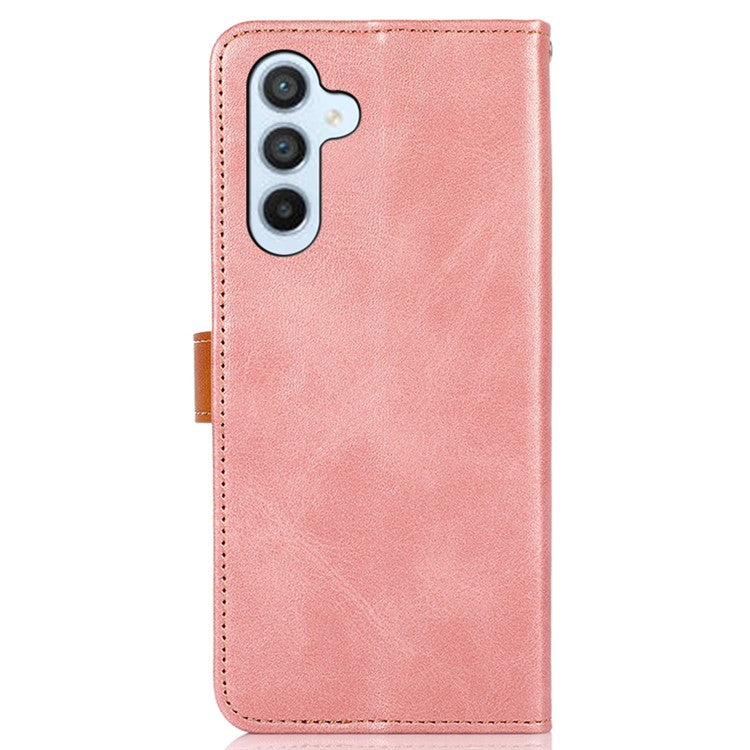 KHAZNEH For Samsung Galaxy M35 5G Wallet Phone Case Stand Leather Flip Cover - Rose Gold