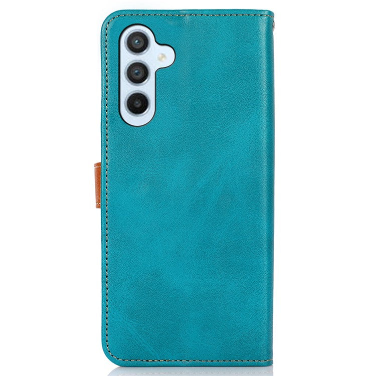KHAZNEH For Samsung Galaxy M35 5G Wallet Phone Case Stand Leather Flip Cover - Blue