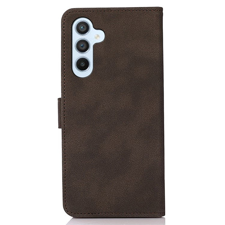 KHAZNEH For Samsung Galaxy M35 5G Stand Case PU Leather Wallet Phone Cover - Brown
