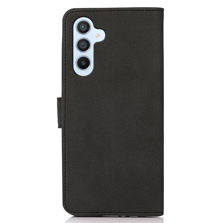 KHAZNEH For Samsung Galaxy M35 5G Stand Case PU Leather Wallet Phone Cover - Black