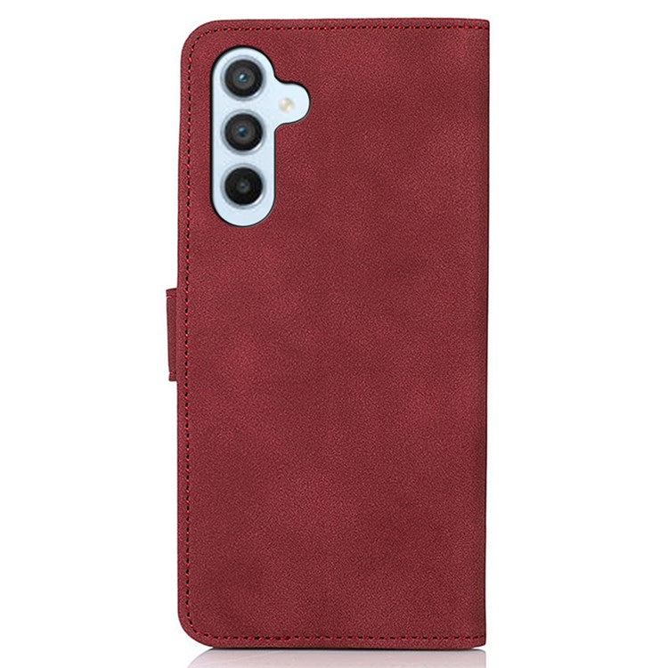 KHAZNEH For Samsung Galaxy M35 5G Stand Case PU Leather Wallet Phone Cover - Red