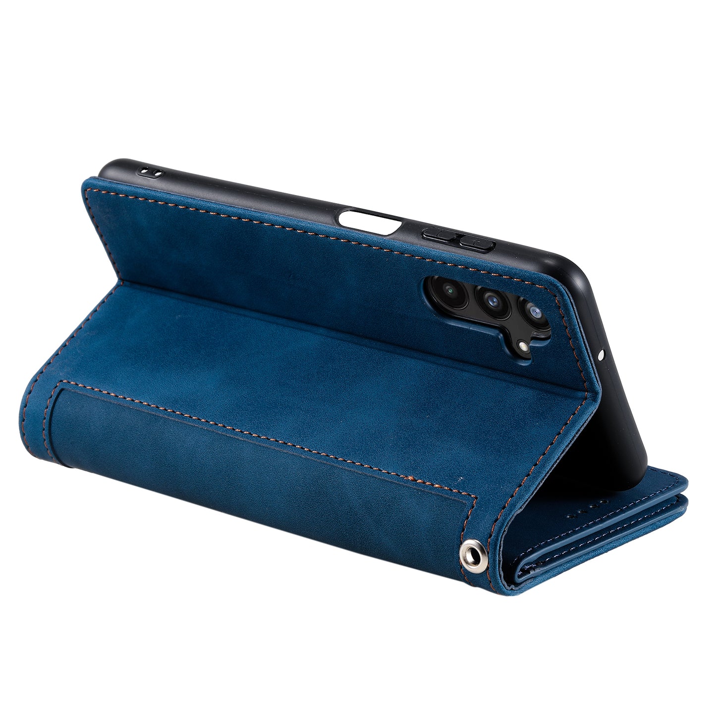 For Samsung Galaxy A16 5G / A16 4G Case PU Leather Phone Cover with Zipper Wallet 9 Card Slots - Blue