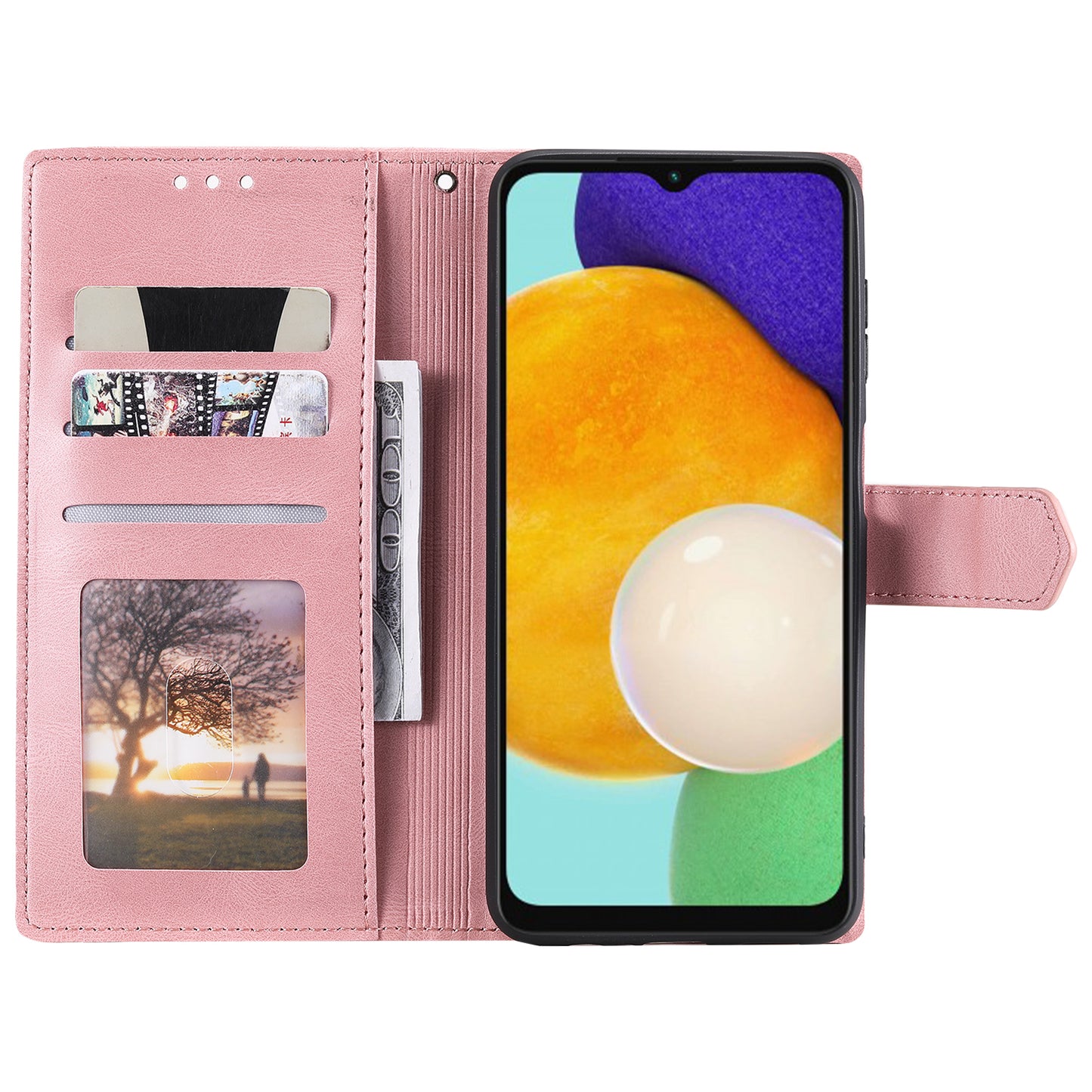 For Samsung Galaxy A16 5G / A16 4G Leather Case Splicing Stitching Wallet Stand Phone Cover with Strap - Pink