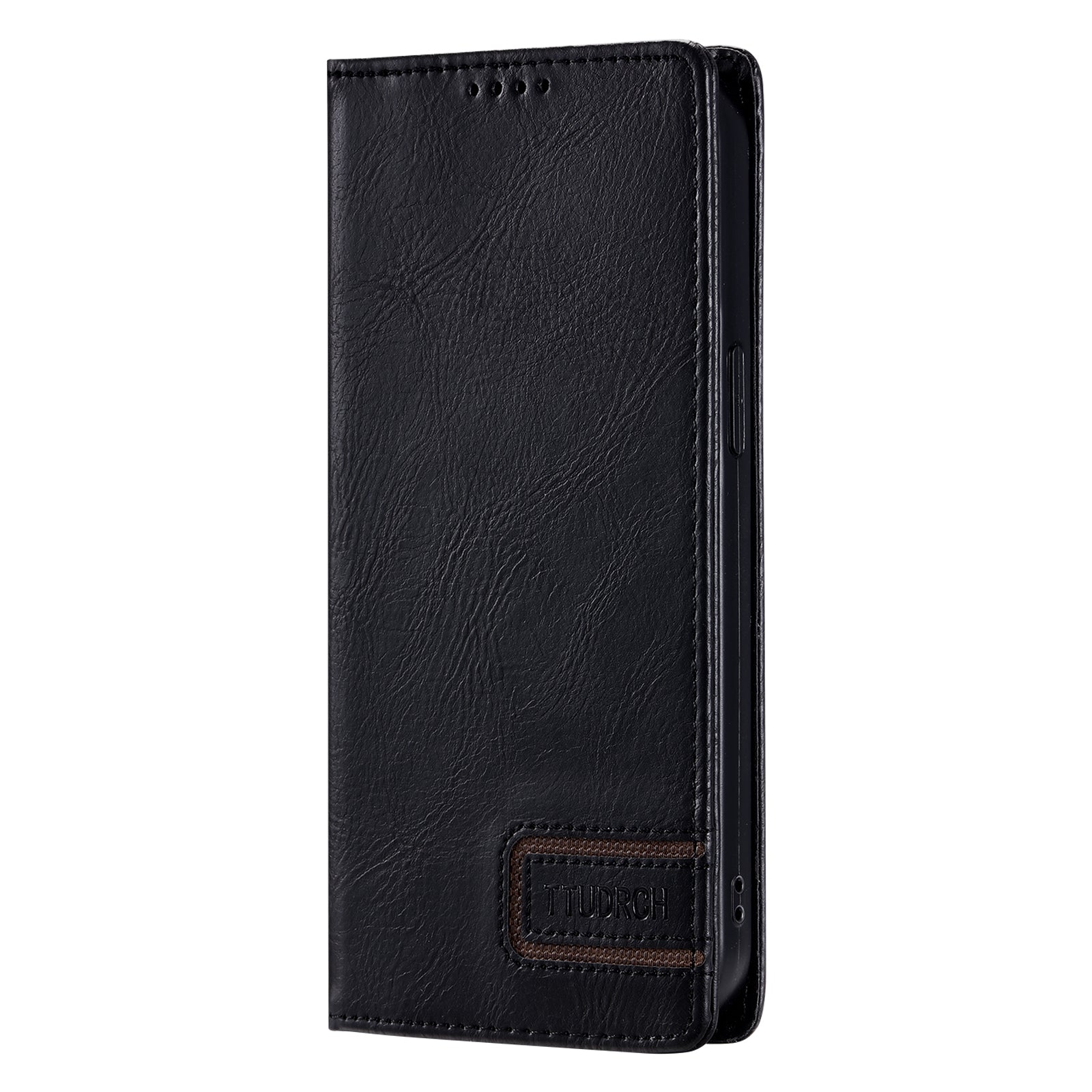 TTUDRCH Style 007 For Samsung Galaxy A16 5G / A16 4G Leather Case RFID Blocking Wallet Stand Phone Cover - Black