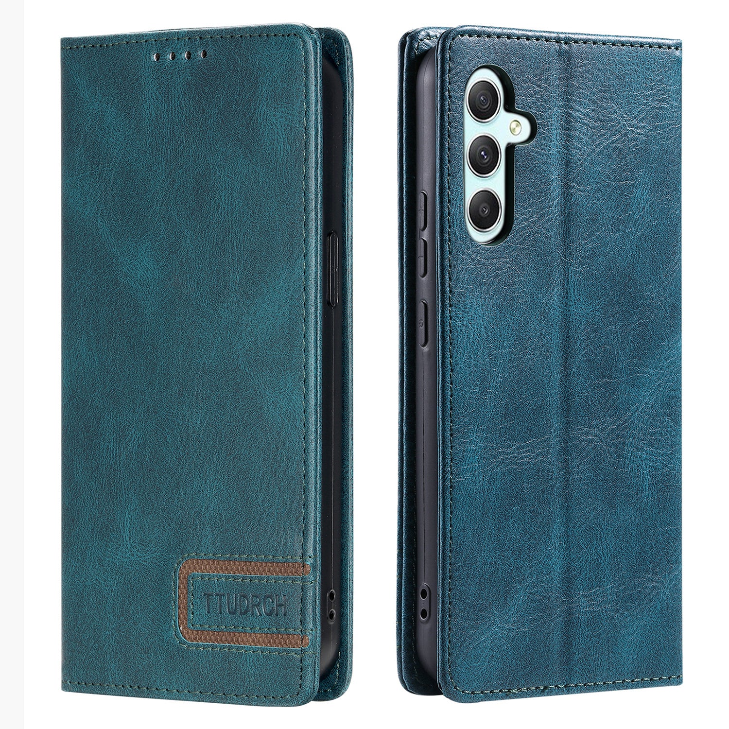 TTUDRCH Style 007 For Samsung Galaxy A16 5G / A16 4G Leather Case RFID Blocking Wallet Stand Phone Cover - Green