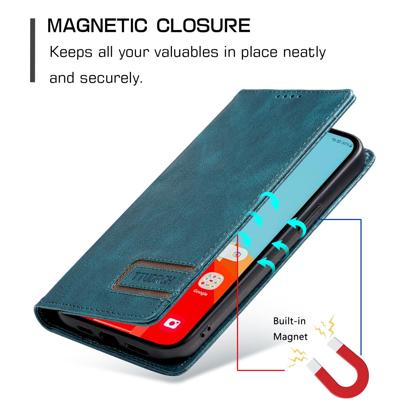 TTUDRCH Style 007 For Samsung Galaxy A16 5G / A16 4G Leather Case RFID Blocking Wallet Stand Phone Cover - Green
