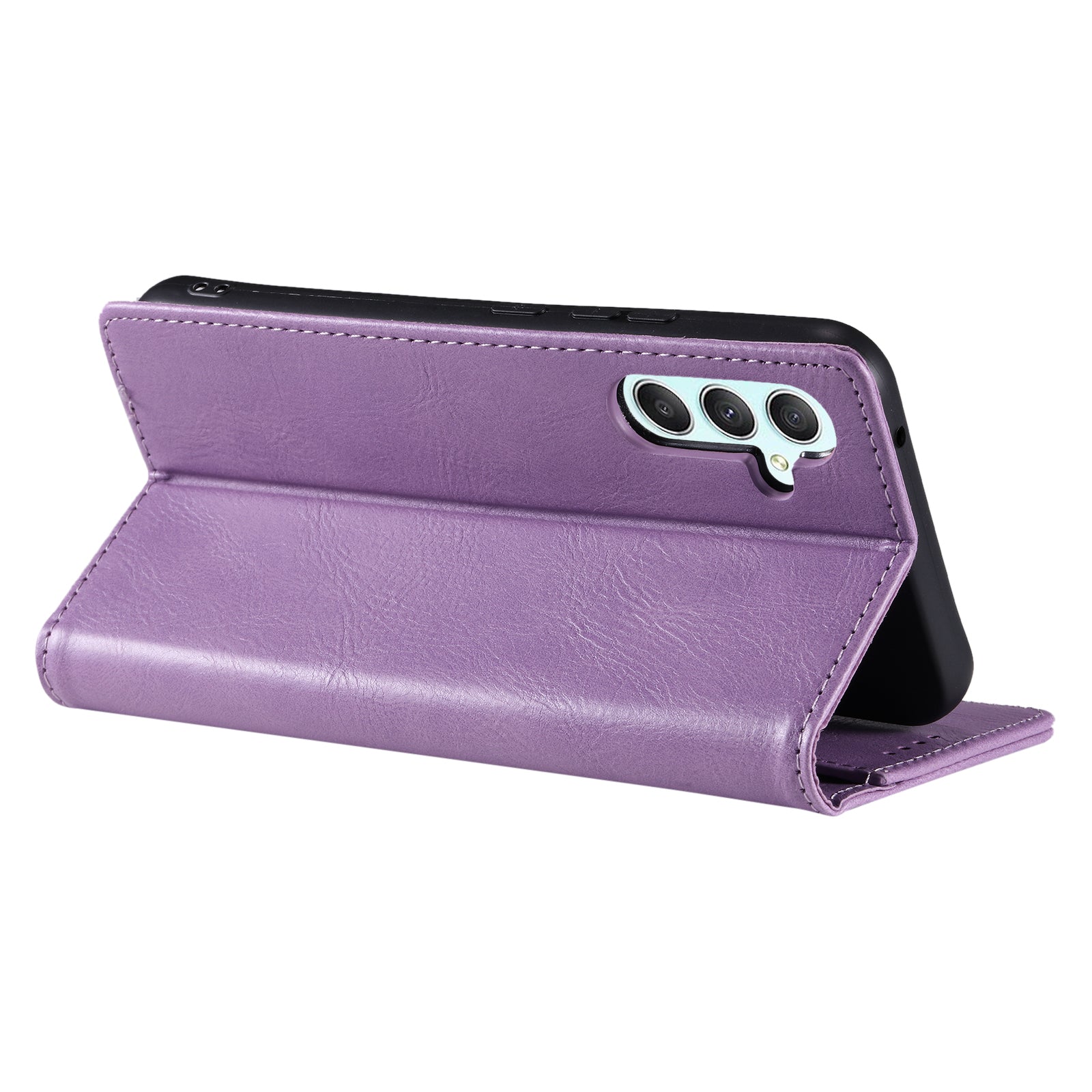 TTUDRCH Style 007 For Samsung Galaxy A16 5G / A16 4G Leather Case RFID Blocking Wallet Stand Phone Cover - Purple