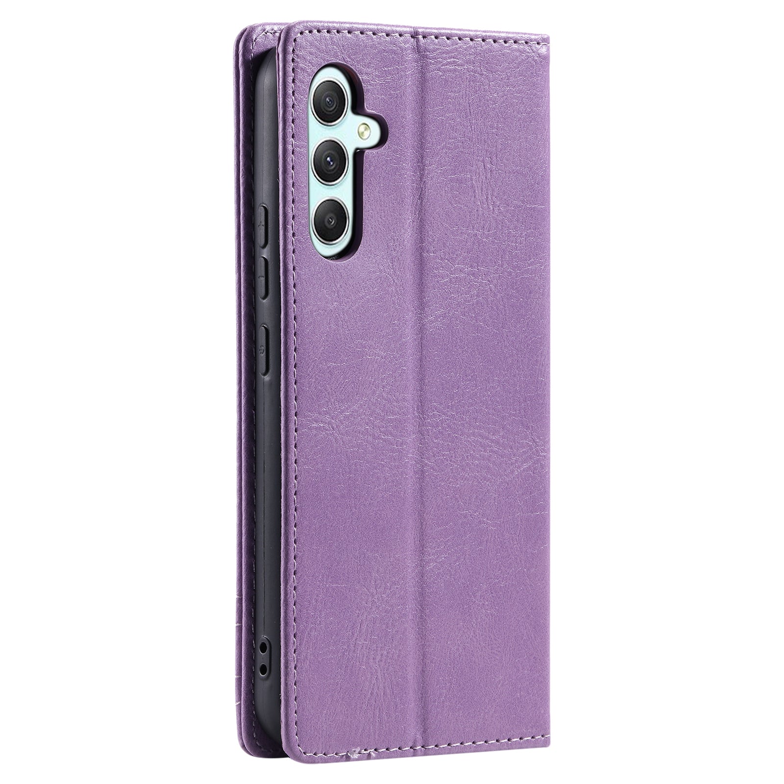 TTUDRCH Style 007 For Samsung Galaxy A16 5G / A16 4G Leather Case RFID Blocking Wallet Stand Phone Cover - Purple