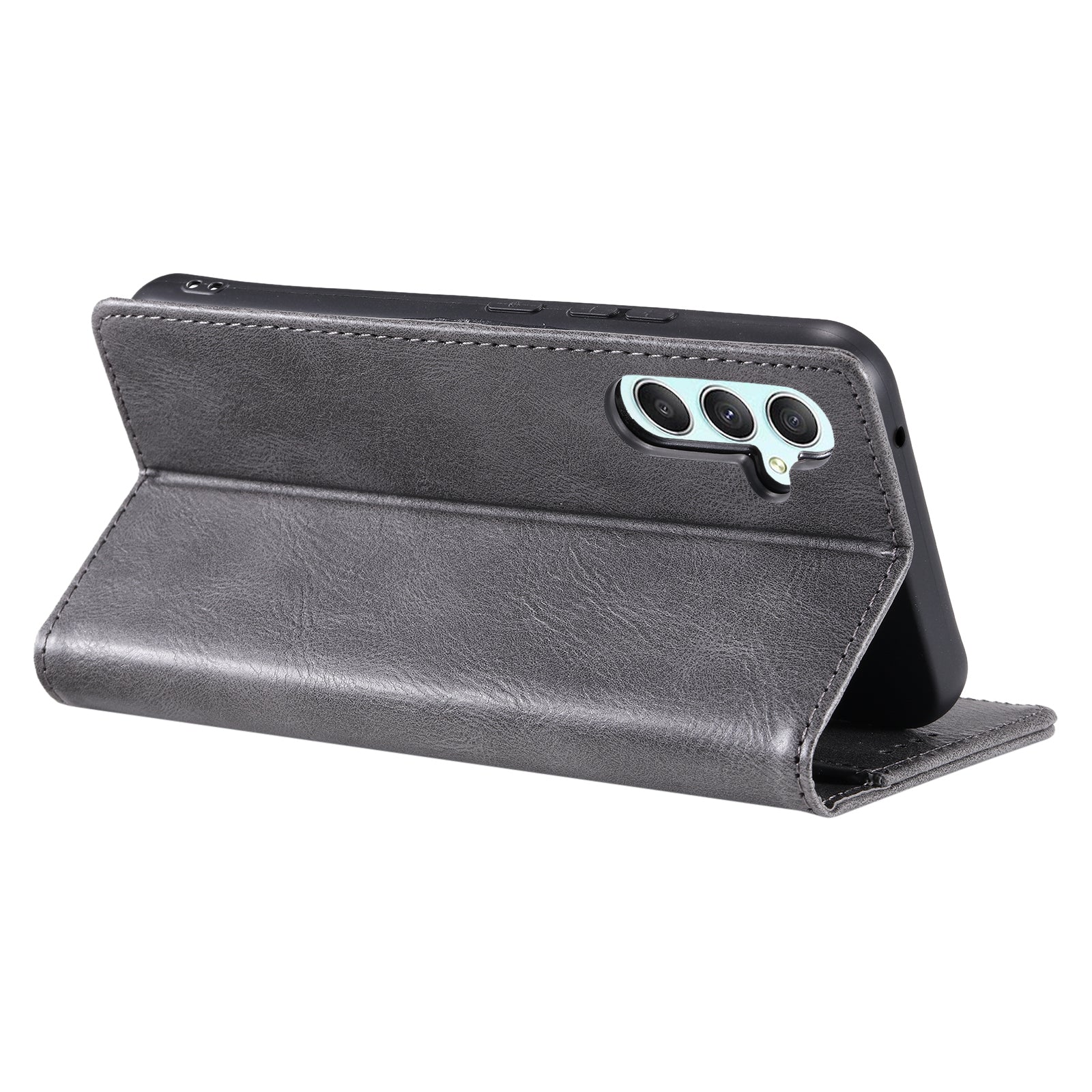 TTUDRCH Style 007 For Samsung Galaxy A16 5G / A16 4G Leather Case RFID Blocking Wallet Stand Phone Cover - Grey