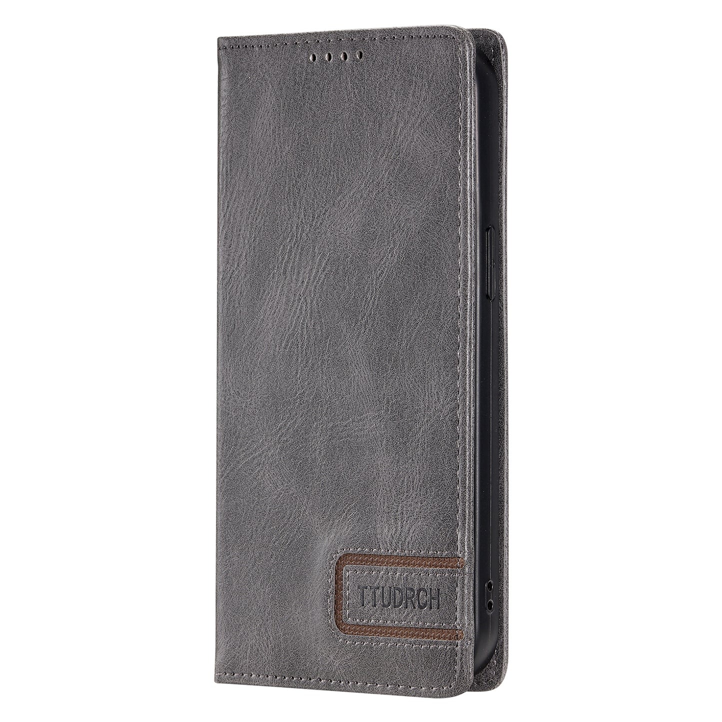 TTUDRCH Style 007 For Samsung Galaxy A16 5G / A16 4G Leather Case RFID Blocking Wallet Stand Phone Cover - Grey
