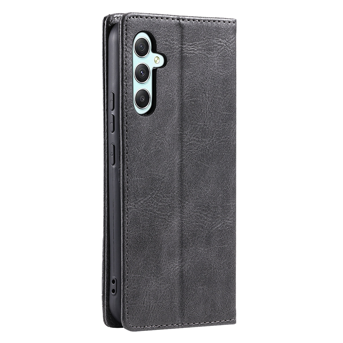 TTUDRCH Style 007 For Samsung Galaxy A16 5G / A16 4G Leather Case RFID Blocking Wallet Stand Phone Cover - Grey