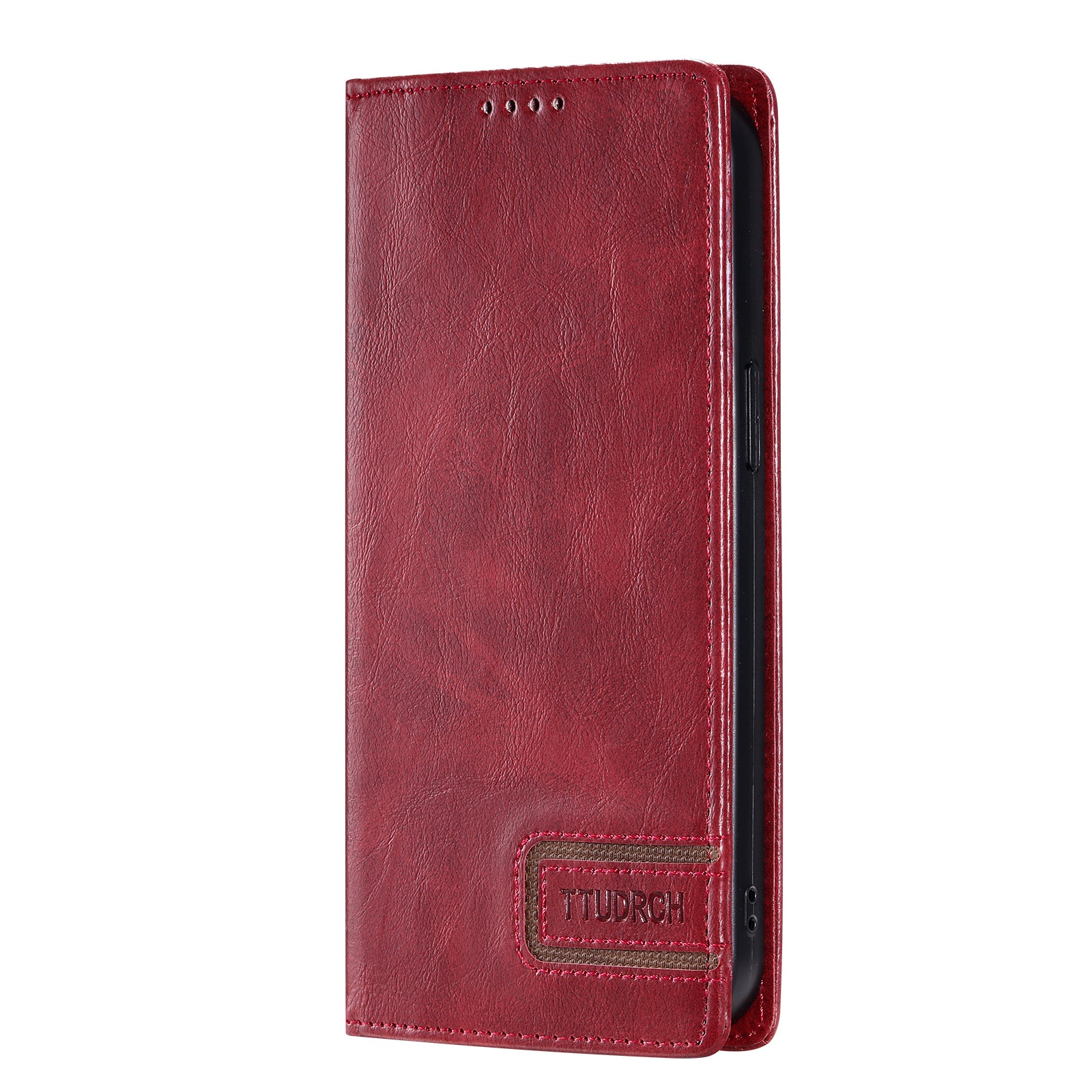 TTUDRCH Style 007 For Samsung Galaxy A16 5G / A16 4G Leather Case RFID Blocking Wallet Stand Phone Cover - Red