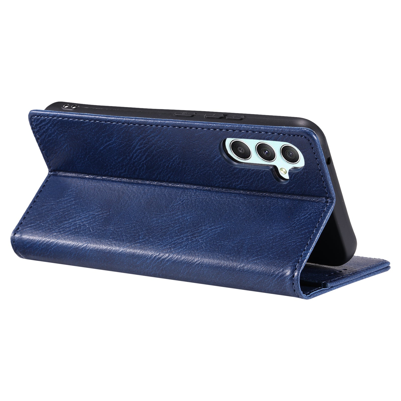 TTUDRCH Style 007 For Samsung Galaxy A16 5G / A16 4G Leather Case RFID Blocking Wallet Stand Phone Cover - Blue