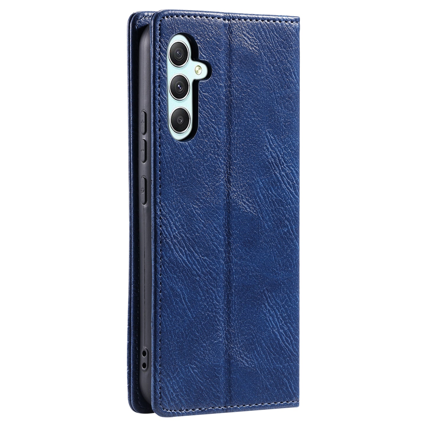 TTUDRCH Style 007 For Samsung Galaxy A16 5G / A16 4G Leather Case RFID Blocking Wallet Stand Phone Cover - Blue