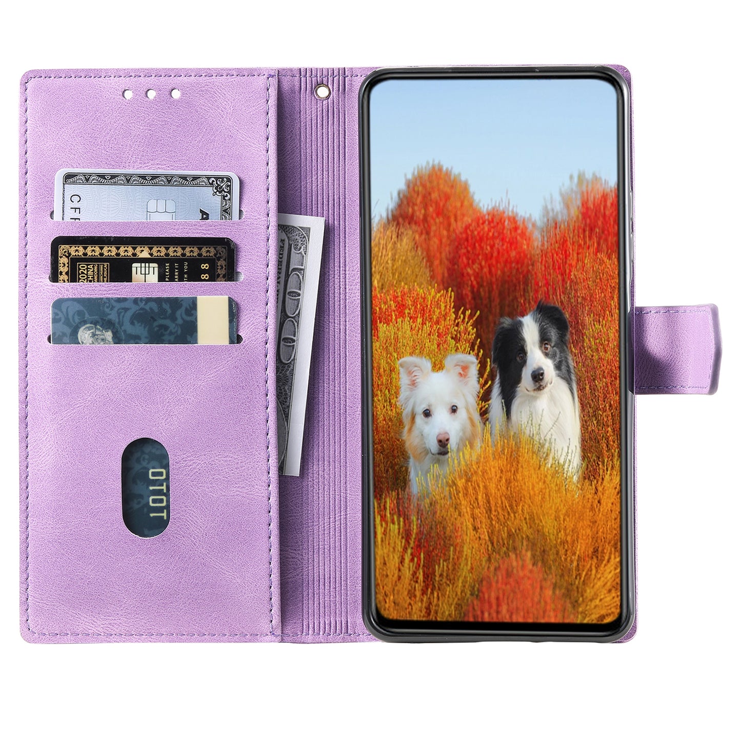 For Samsung Galaxy A16 5G / A16 4G Leather Case RFID Blocking Wallet Stand Phone Cover with Strap - Purple