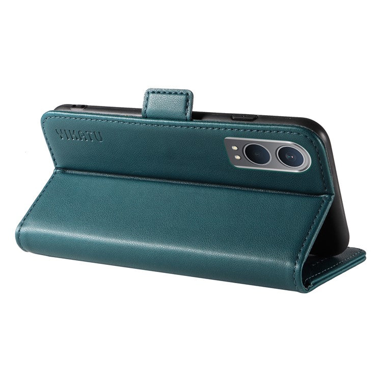 YIKATU YK-003 For OnePlus Nord CE4 Lite 5G / Oppo K12x 5G (China) Case Card Holder Stand Leather Phone Cover - Green