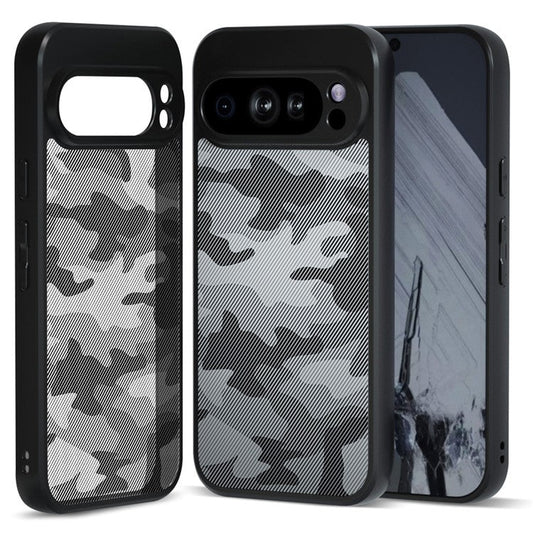 IBMRS For Google Pixel 9 Pro Case Shockproof Anti-Scratch TPU+PC Phone Cover - Artistic Camouflage