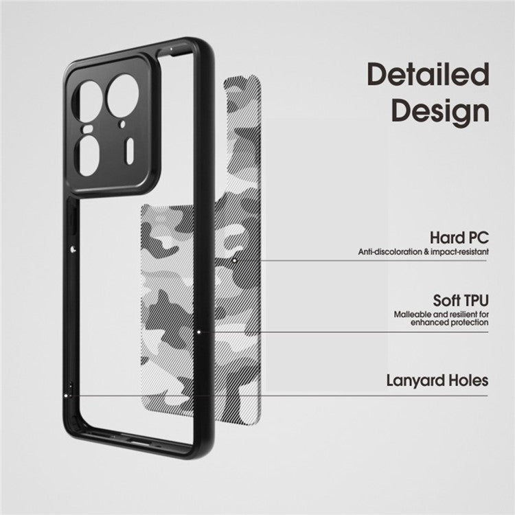 IBMRS For Motorola Moto X50 Ultra 5G / Edge 50 Ultra 5G Case TPU + PC Hybrid Design Phone Cover - Grid Camouflage