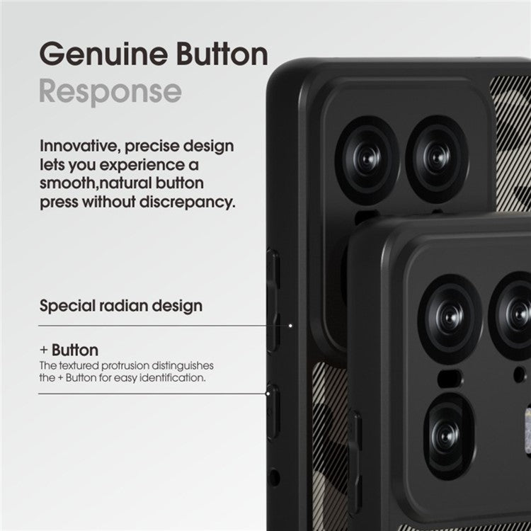 IBMRS For Motorola Moto X50 Ultra 5G / Edge 50 Ultra 5G Case TPU + PC Hybrid Design Phone Cover - Grid Camouflage