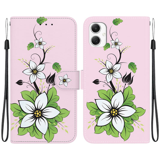 For Samsung Galaxy A06 Wallet Phone Case Anti-Drop Leather Flip Cover Pattern Printing - Lily