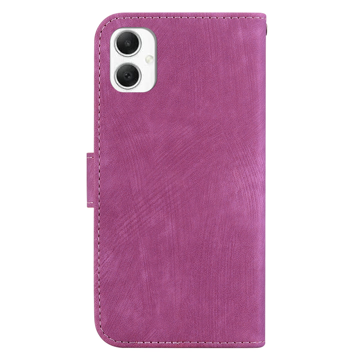 For Samsung Galaxy A06 Wallet Case Tiger Imprint Leather Shockproof Phone Cover - Rose