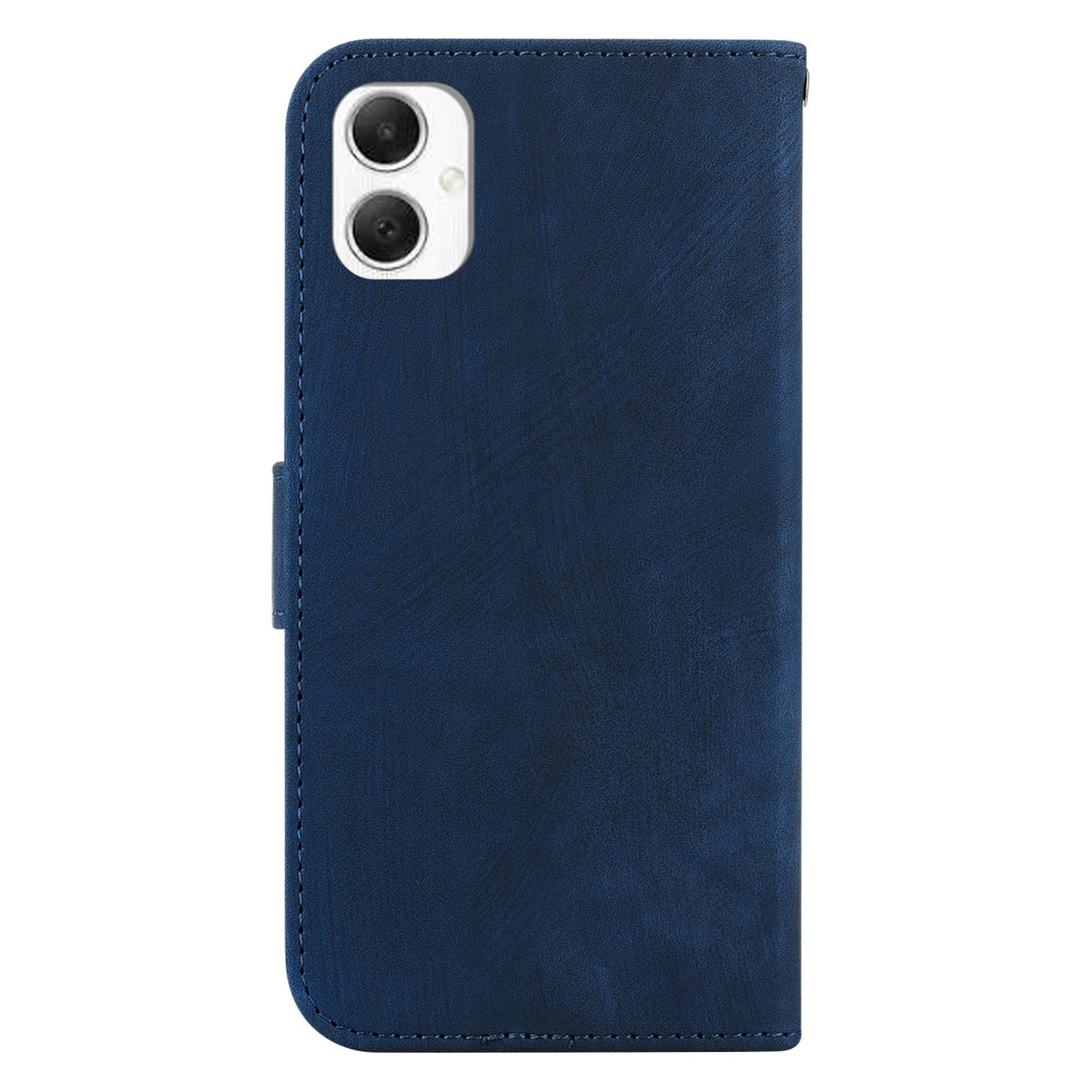 For Samsung Galaxy A06 Wallet Case Tiger Imprint Leather Shockproof Phone Cover - Dark Blue