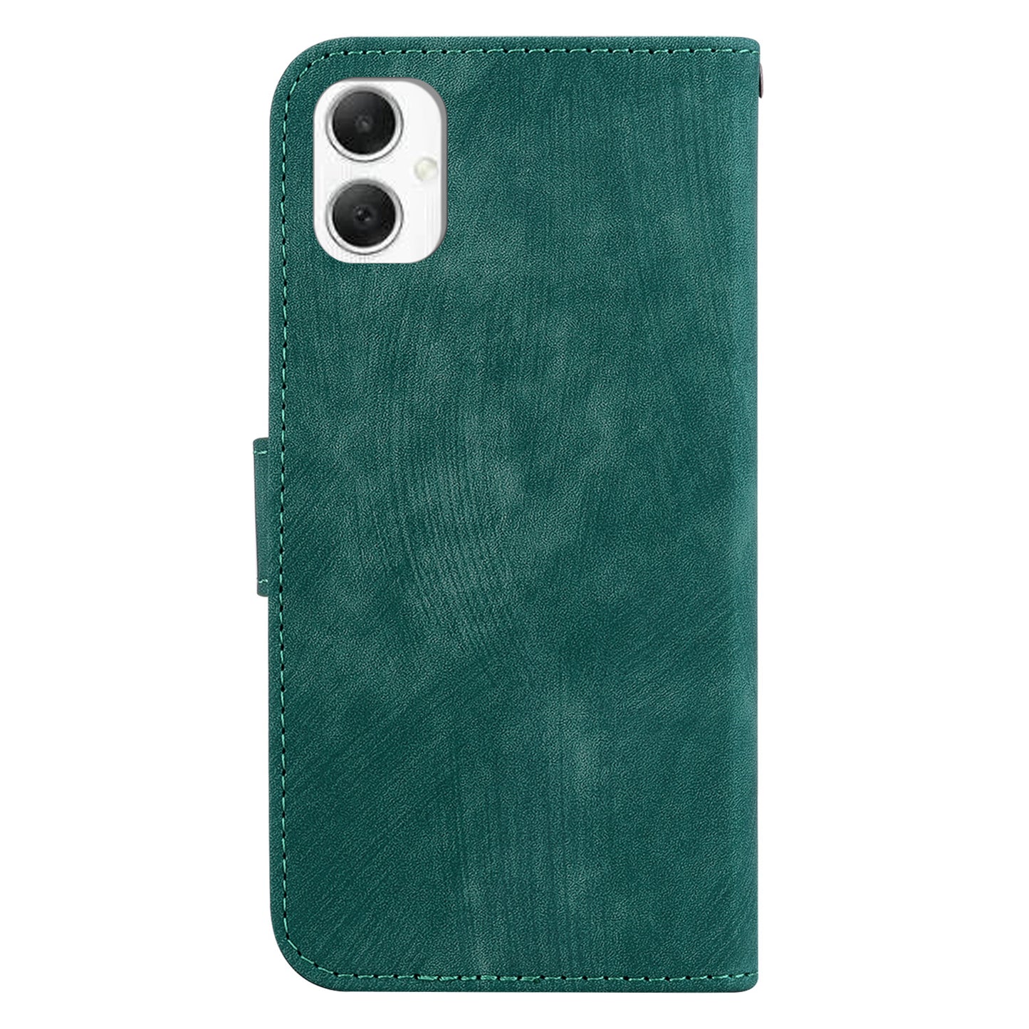 For Samsung Galaxy A06 Wallet Case Tiger Imprint Leather Shockproof Phone Cover - Green