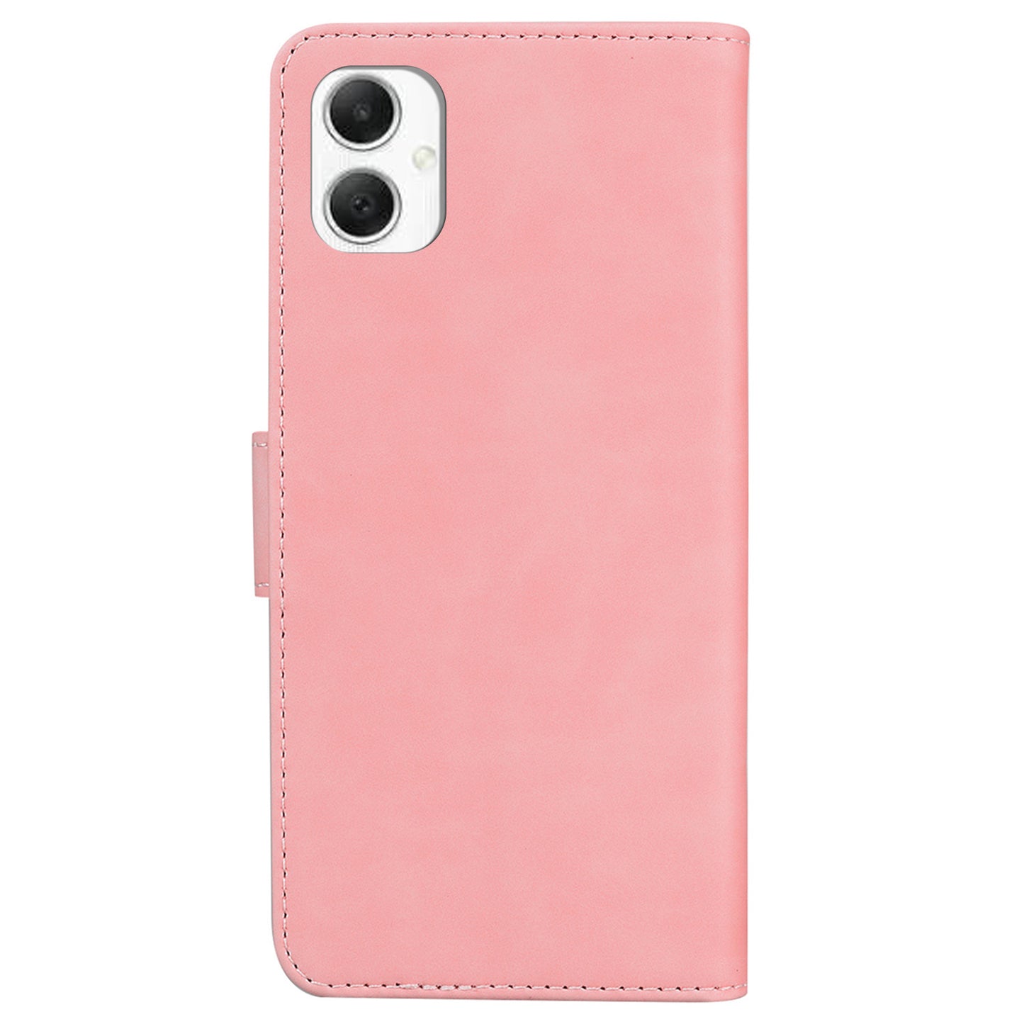 For Samsung Galaxy A06 Case Solid Color Leather Wallet Phone Cover - Pink