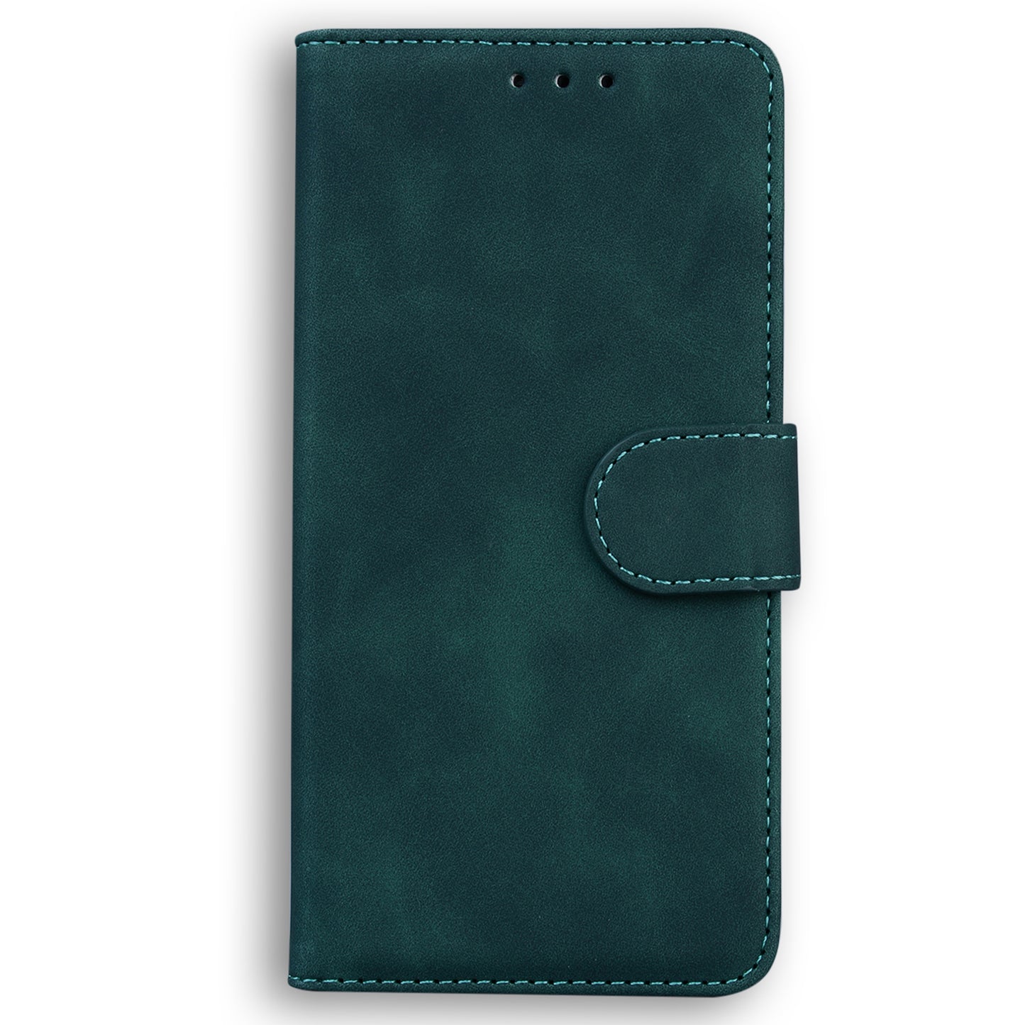For Samsung Galaxy A06 Case Solid Color Leather Wallet Phone Cover - Green