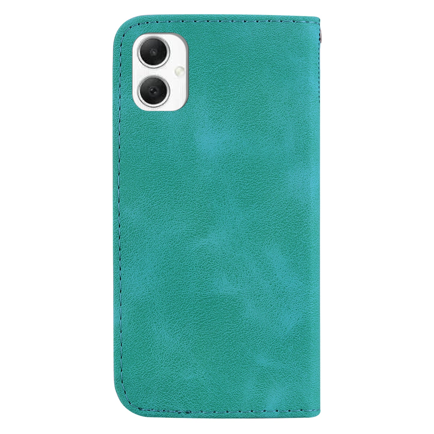For Samsung Galaxy A06 Stand Case 7-Shaped Pattern Imprint Leather Phone Cover - Green