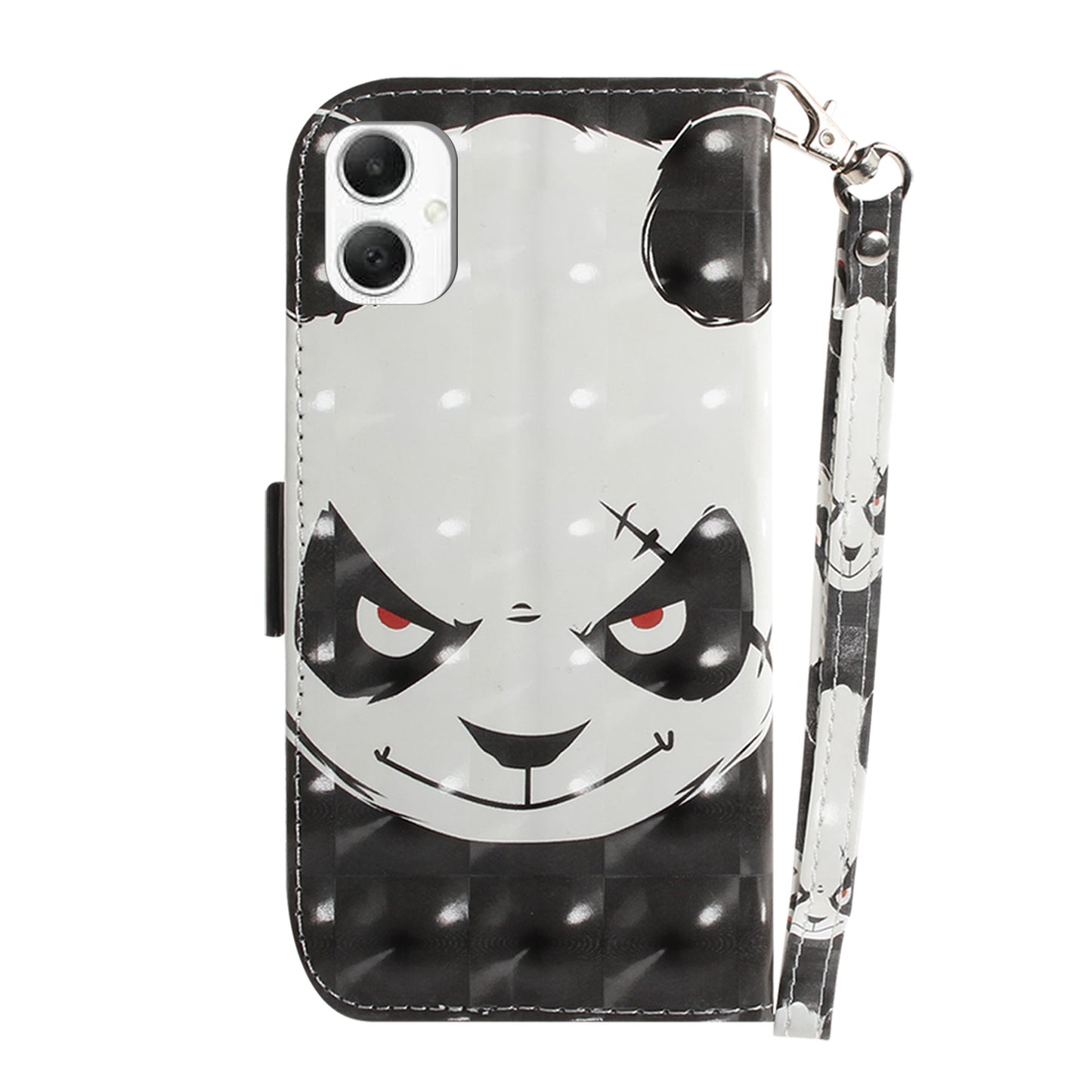 For Samsung Galaxy A06 Case Pattern Printing Leather Wallet Phone Cover - Angry Panda