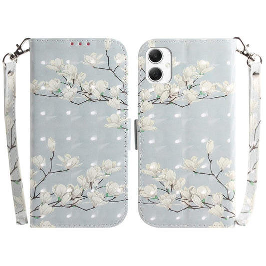 For Samsung Galaxy A06 Case Pattern Printing Leather Wallet Phone Cover - Magnolia