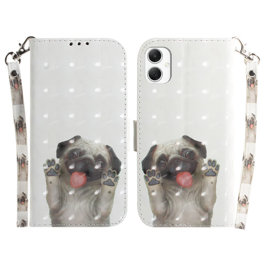 For Samsung Galaxy A06 Case Pattern Printing Leather Wallet Phone Cover - Pug