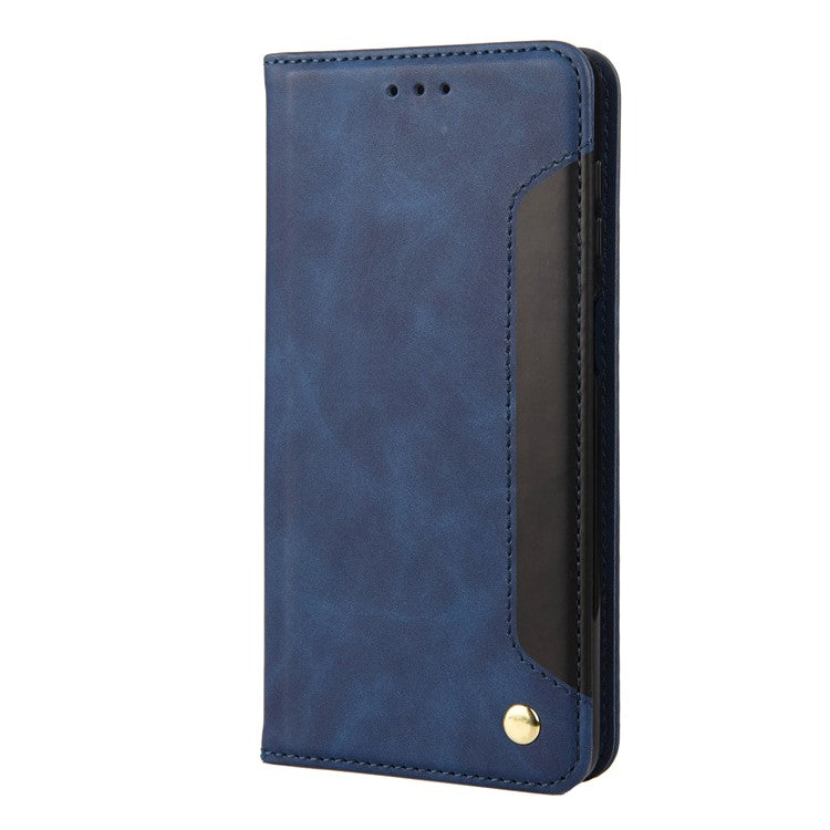 For iPhone 16 Plus Case PU Leather Shockproof Protection Wallet Phone Cover - Blue