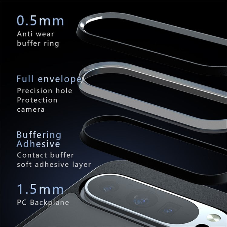 For Google Pixel 9 Pro  /  Pixel 9 Case Skin-Touch TPU+PC Matte Phone Shell, Transparent Black