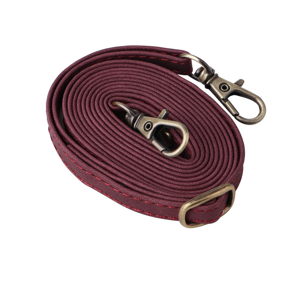 For Samsung Galaxy Z Flip7 FE 5G / Z Flip6 5G Leather Case Zipper Wallet Phone Cover with Shoulder Strap - Wine Red