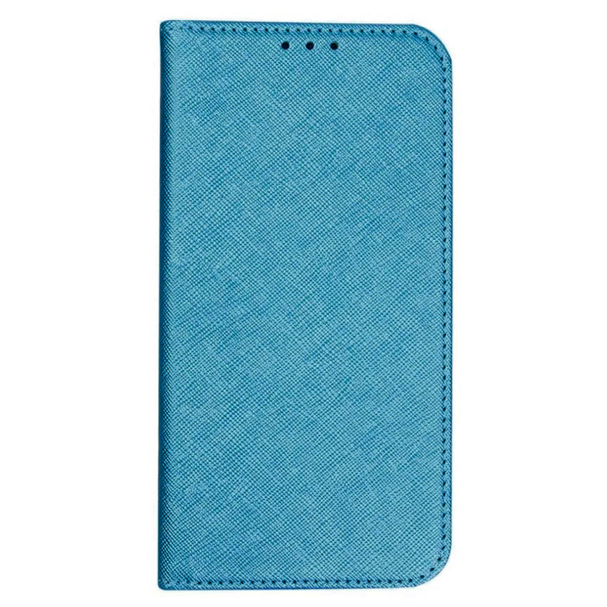 For Samsung Galaxy A06 Case Flip Shockproof Cross Texture Leather Phone Cover - Sky Blue