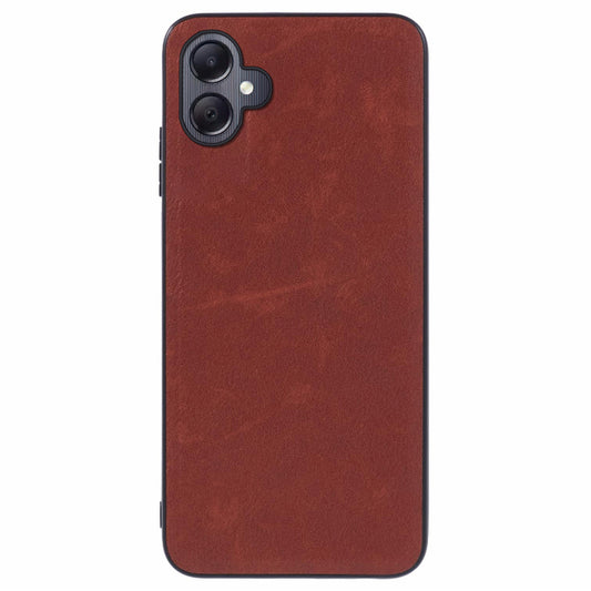 For Samsung Galaxy A06 Case Retro Leather Back Cover Non-Slip and Shockproof - Brown