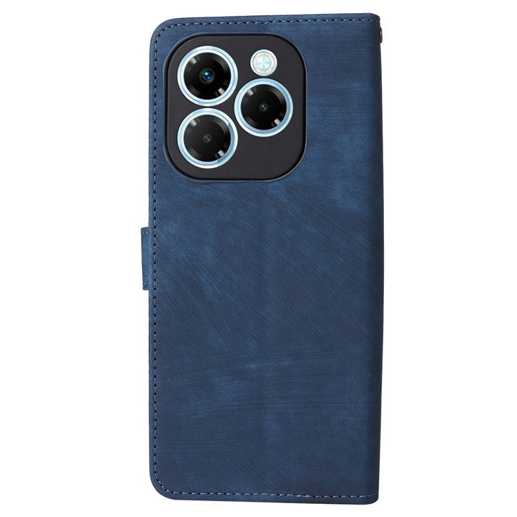 For Infinix Note 40X 5G X6838 Wallet Case RFID Blocking PU Leather Cover Stand View - Blue