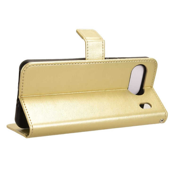 For OnePlus Nord 4 Case Crazy Horse Texture PU Leather Phone Wallet Cover - Gold