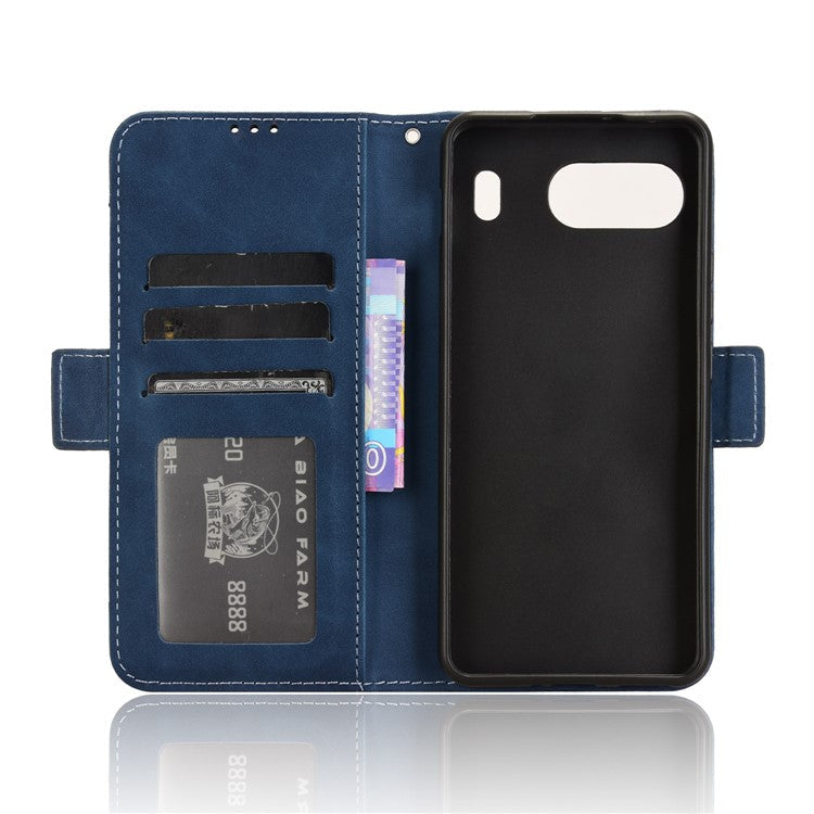 For OnePlus Nord 4 Case PU Leather Phone Cover with Wallet Multiple Card Slots - Blue