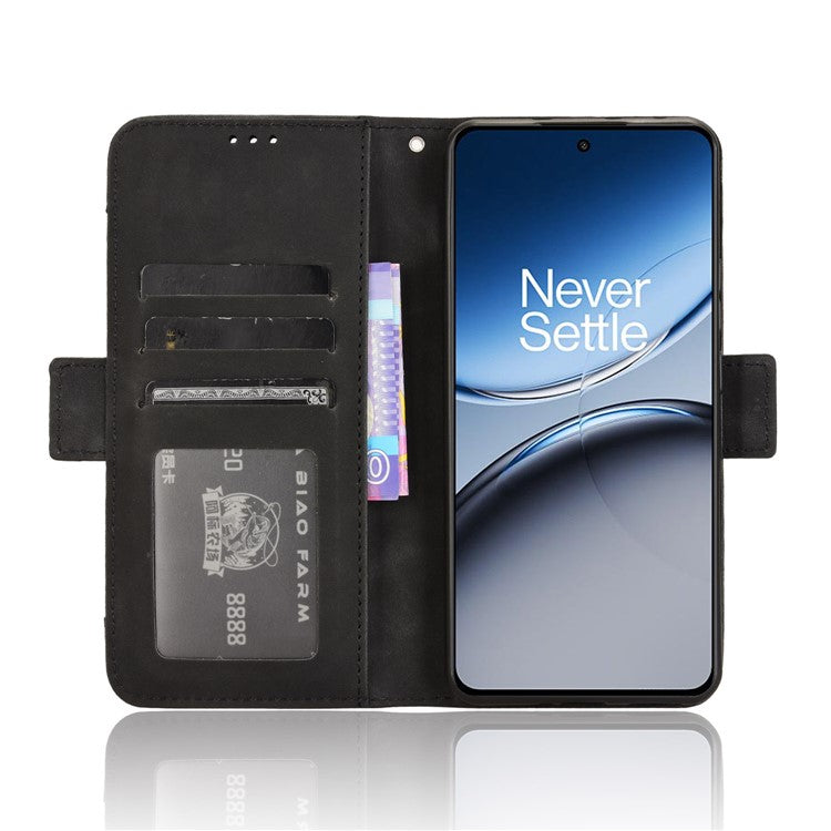 For OnePlus Nord 4 Case PU Leather Phone Cover with Wallet Multiple Card Slots - Black