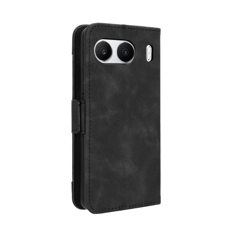 For OnePlus Nord 4 Case PU Leather Phone Cover with Wallet Multiple Card Slots - Black