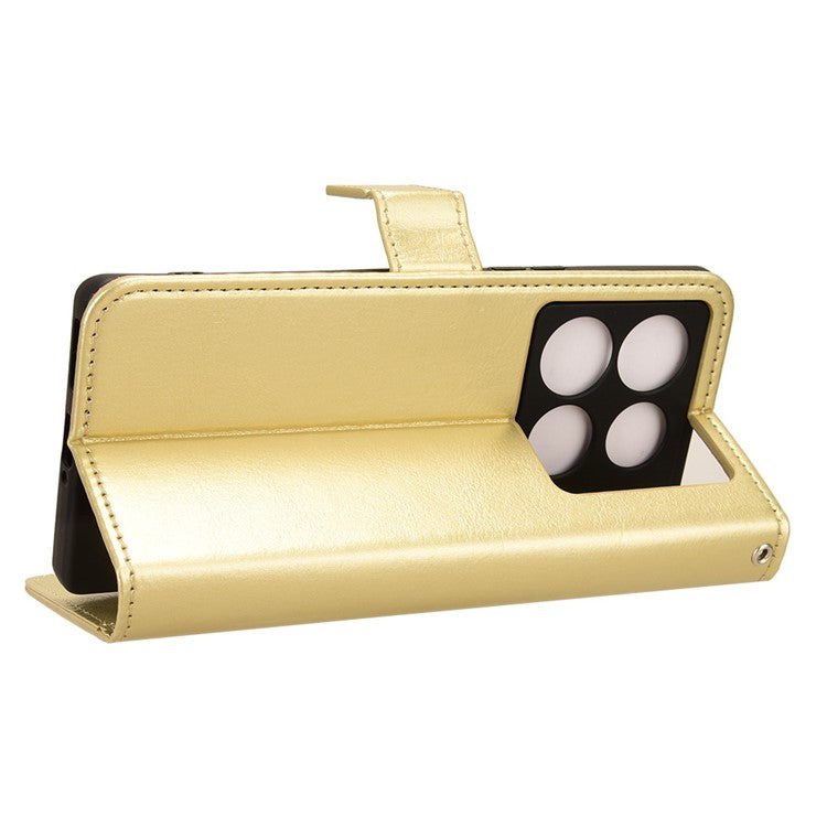 For Infinix Note 40 5G X6852 Case PU Leather Crazy Horse Texture Phone Cover with Wallet - Gold