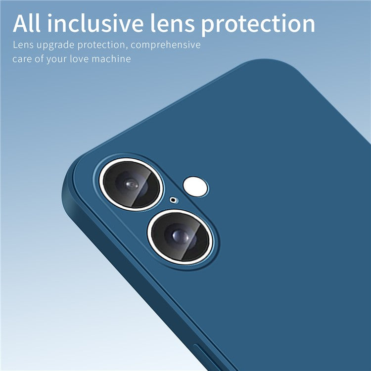 PINWUYO JK Touching Series For iPhone 16 Case Fiber Flocking Liner Soft TPU Phone Cover - Matcha Green
