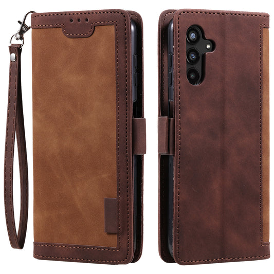 For Samsung Galaxy A16 5G / A16 4G Wallet Case RFID Blocking Stand Leather Phone Cover - Brown