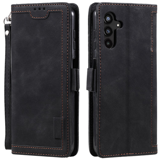 For Samsung Galaxy A16 5G / A16 4G Wallet Case RFID Blocking Stand Leather Phone Cover - Black