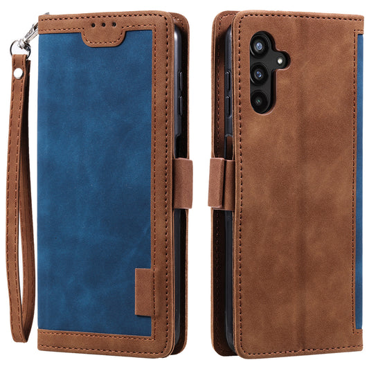 For Samsung Galaxy A16 5G / A16 4G Wallet Case RFID Blocking Stand Leather Phone Cover - Blue