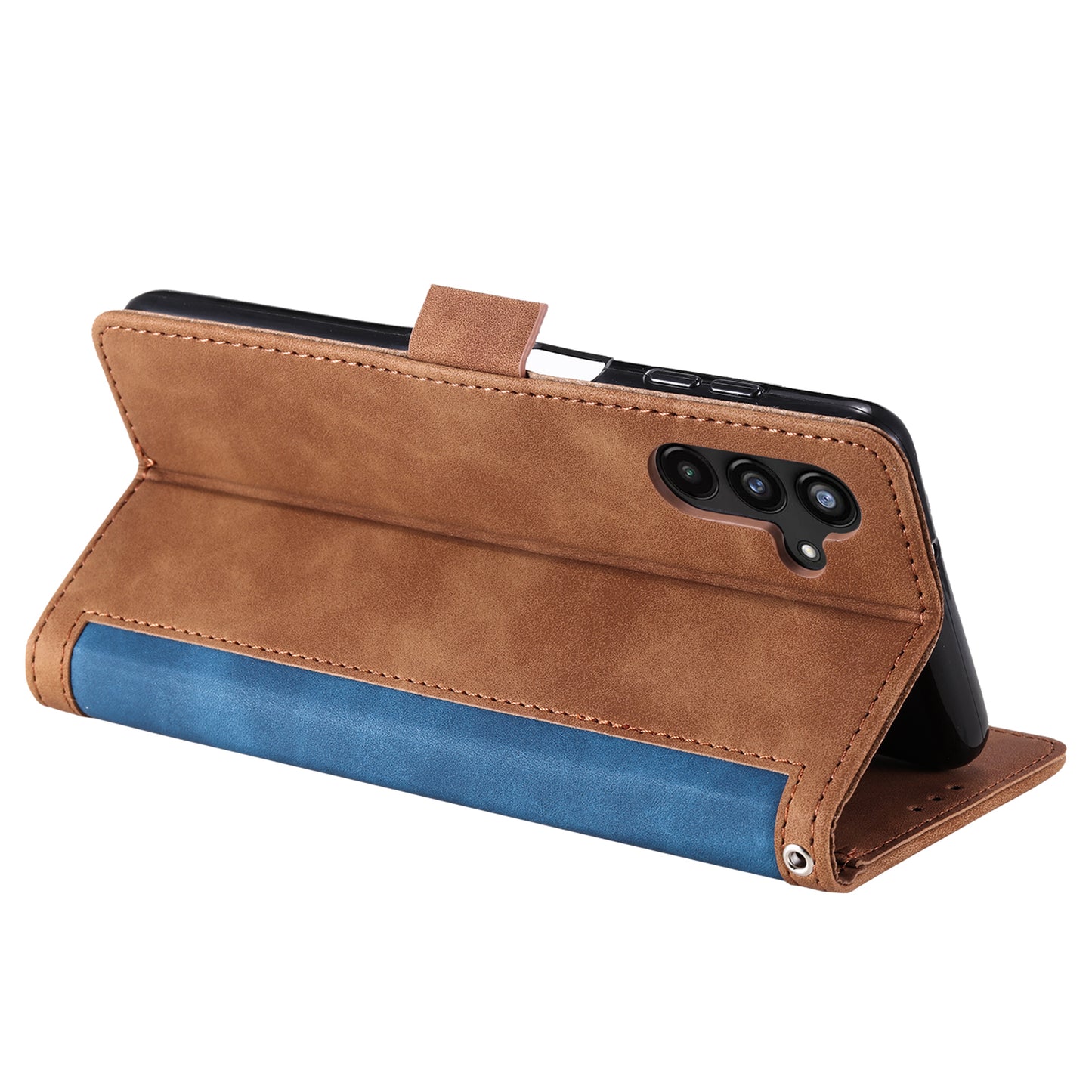 For Samsung Galaxy A16 5G / A16 4G Wallet Case RFID Blocking Stand Leather Phone Cover - Blue