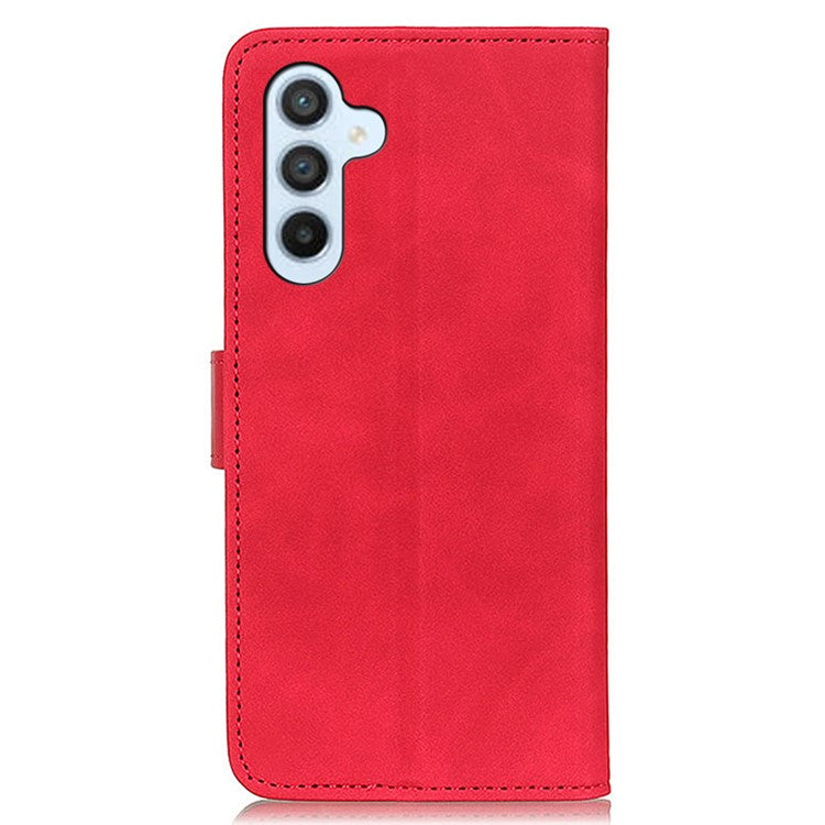 KHAZNEH For Samsung Galaxy M35 5G Case Retro PU Leather Wallet Stand Phone Cover - Red